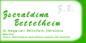 zseraldina bettelheim business card